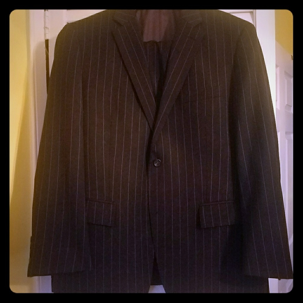 Black men's suit 100% Wool